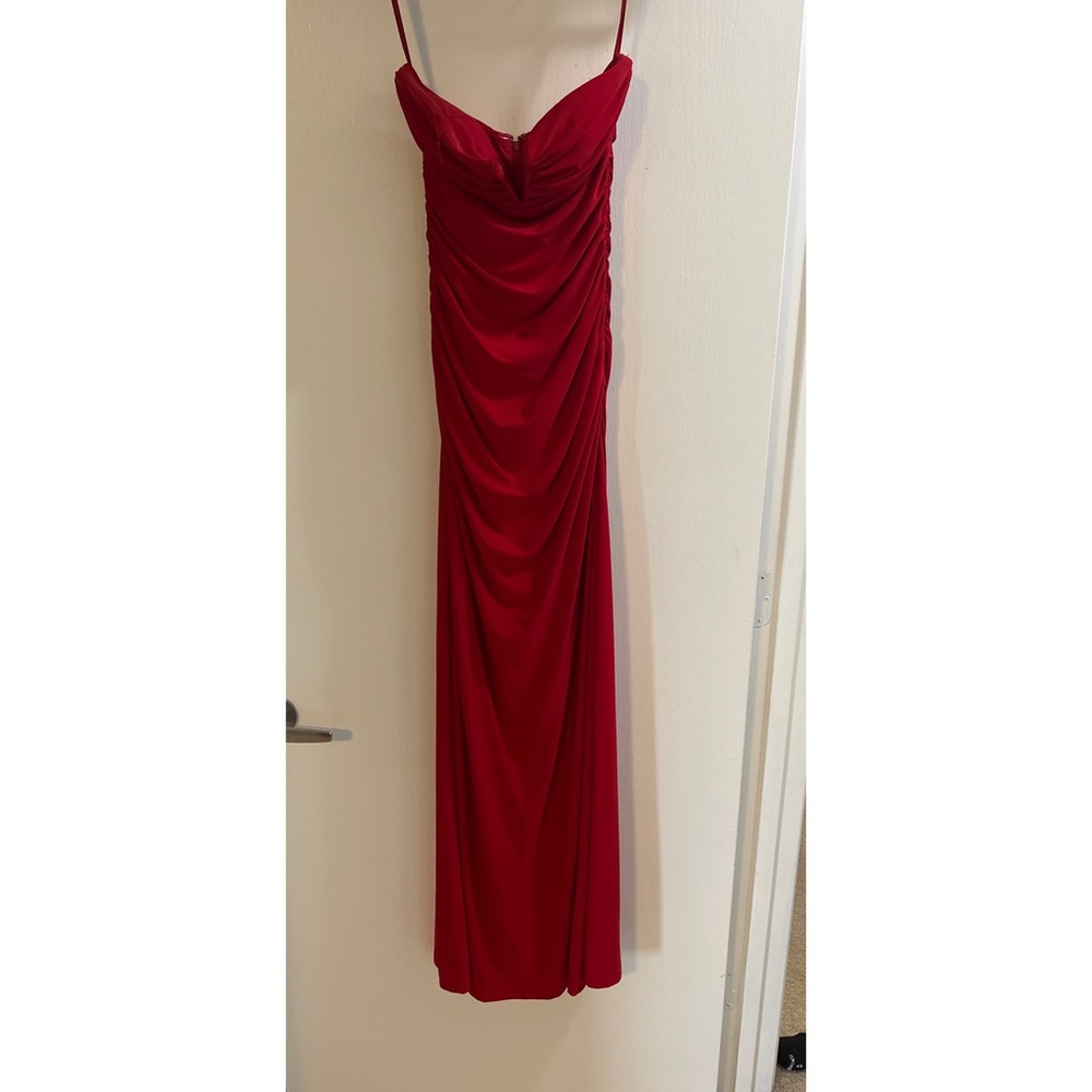 Hailey Logan red ruched dress size 1/2